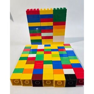 LEGO Duplo 100 Piece Bulk Building Blocks Set Assorted Colors Bricks Lot